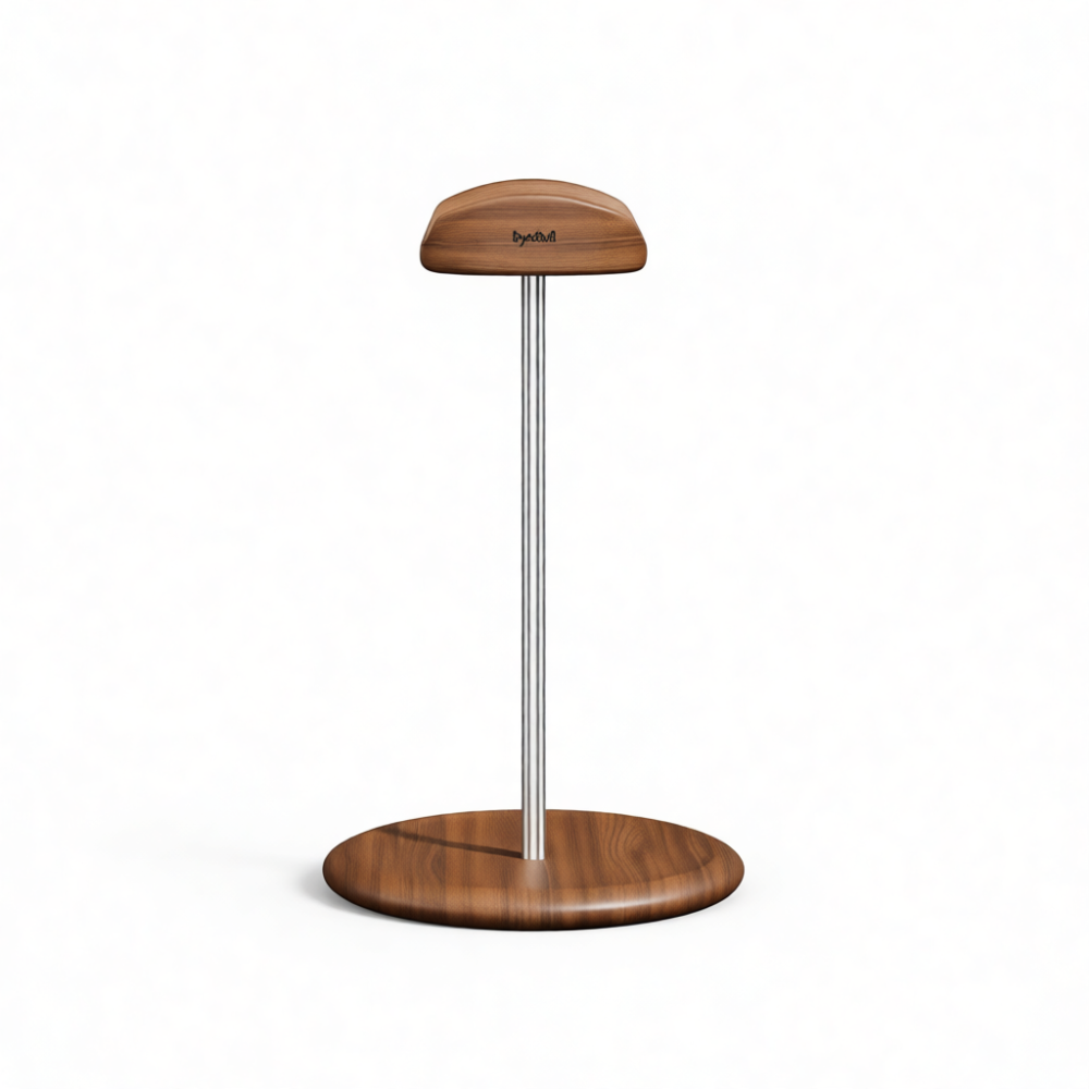 Desk Setup Headphone Stand - Solid Wood Headset Holder Stand Desktop