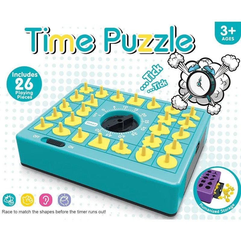Desk Setup Kids - Children Time Board Puzzle Educational Table