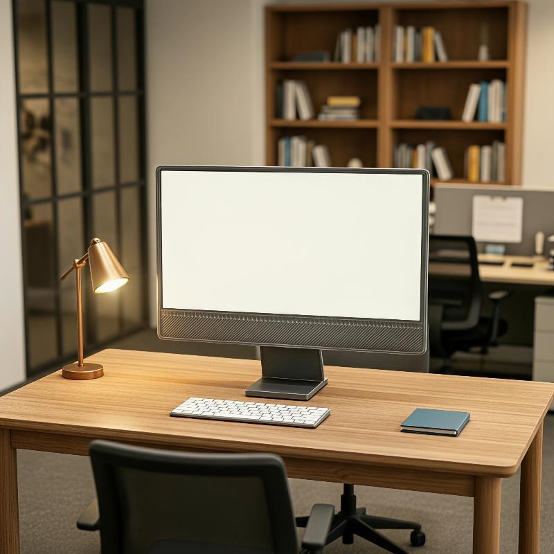 Desk Setup Photo - Realistic Mini Desktop Computer Model Delicate