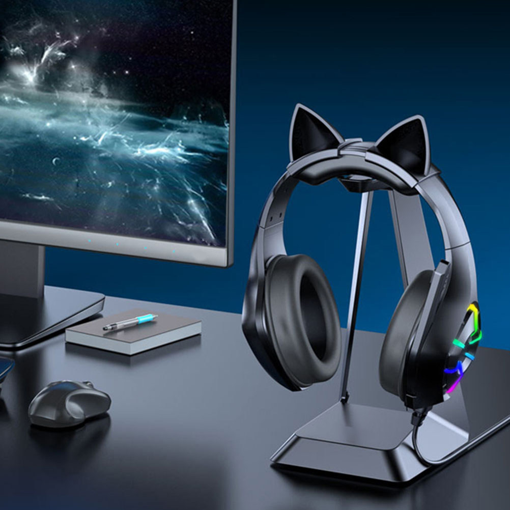 Desk Setup Headphone Stand - Headset Stand Gaming Desk Accessory ABS