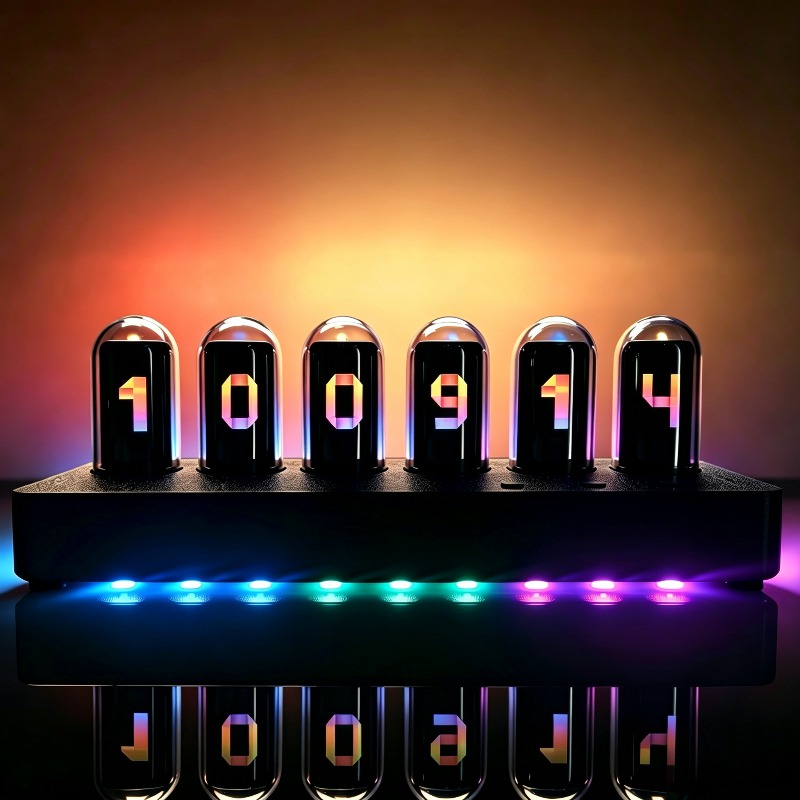 IPS‑Simulated Nixie Tube Clock - Desk Setup Youtube recension och pris