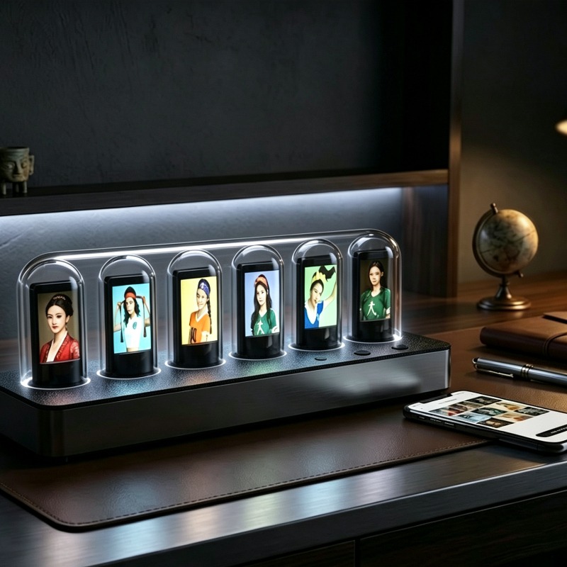 IPS‑Simulated Nixie Tube Clock - Desk Setup Youtube recension och pris
