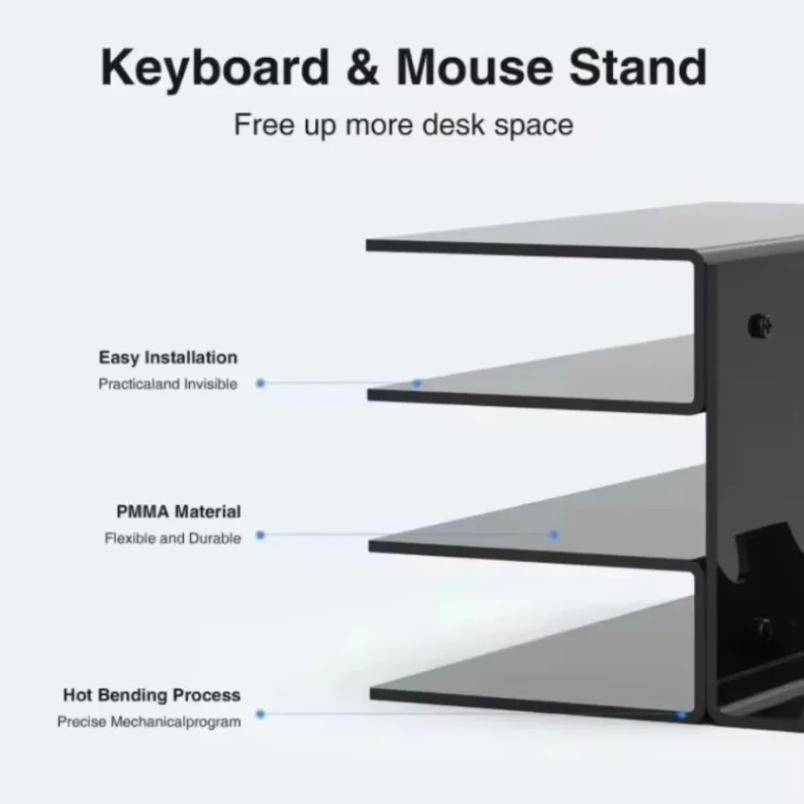Keyboard Stand 3 Tier Acrylic  - Desk Setup Pegboard recension och pris