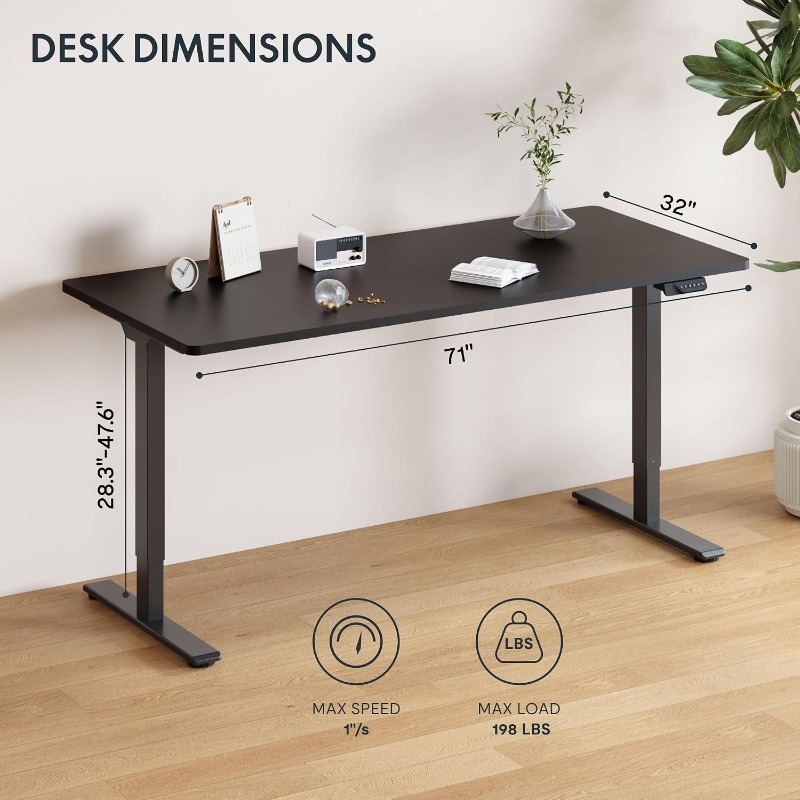FLEXISPOT Electric Standing De - Dual Monitor Desk Setup recension och pris
