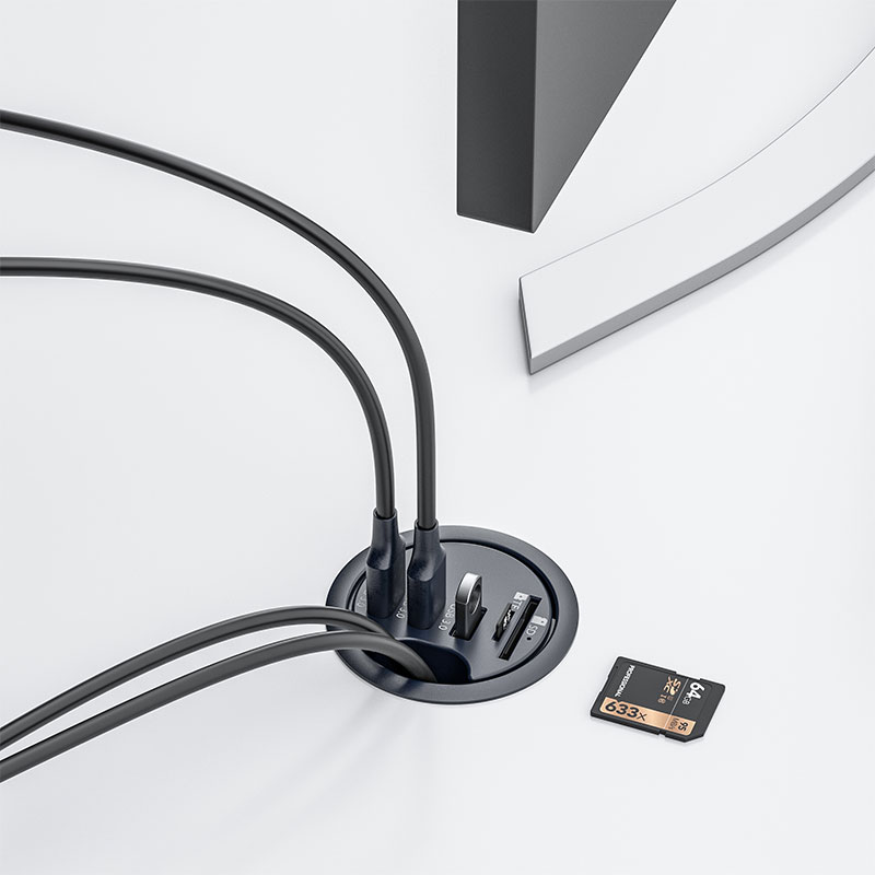 USB HUB 3.0 Mount In Desk Dock - Desk Setup Hub recension och pris