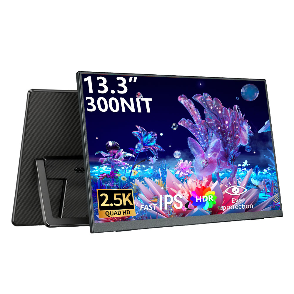 MAFNKOU 13.3-Inch 2.5k Portabl - Dual Monitor Desk Setup recension och pris