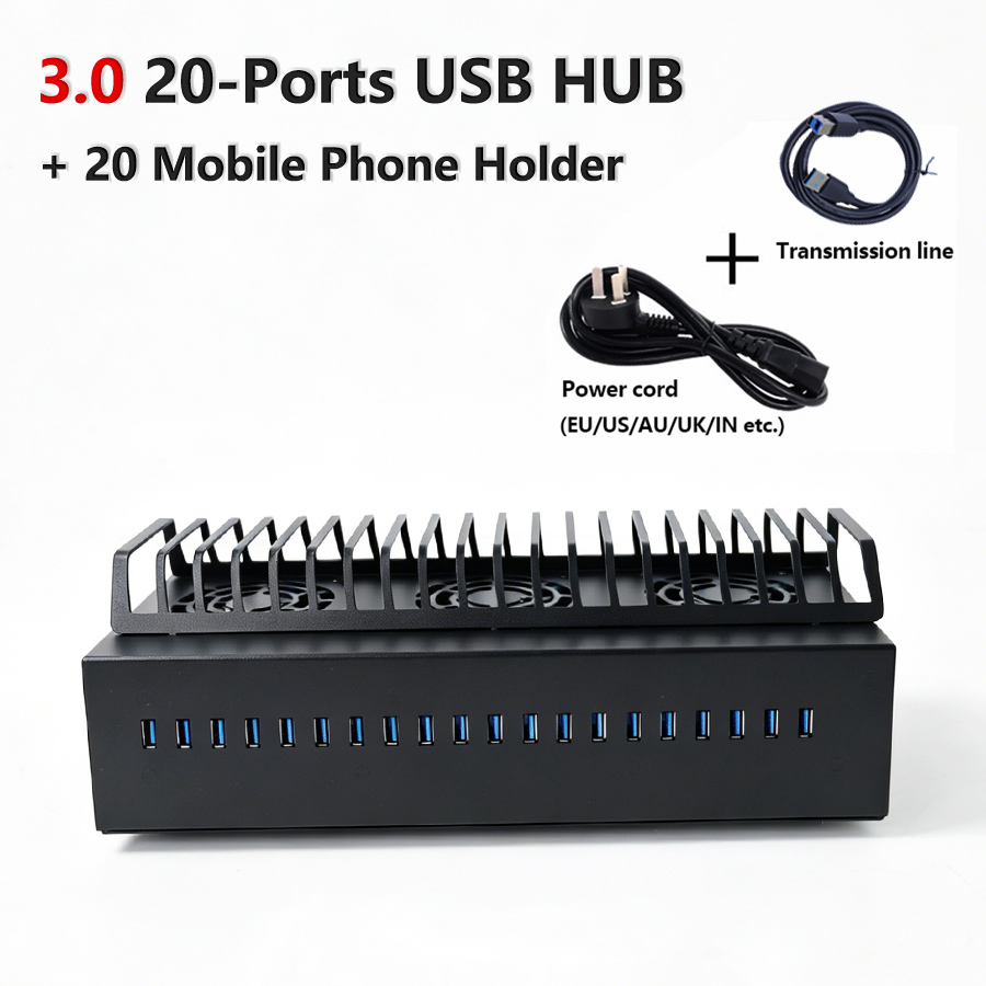 20-Port USB 3.0 Hub Chassis +  - Desk Setup Hub recension och pris