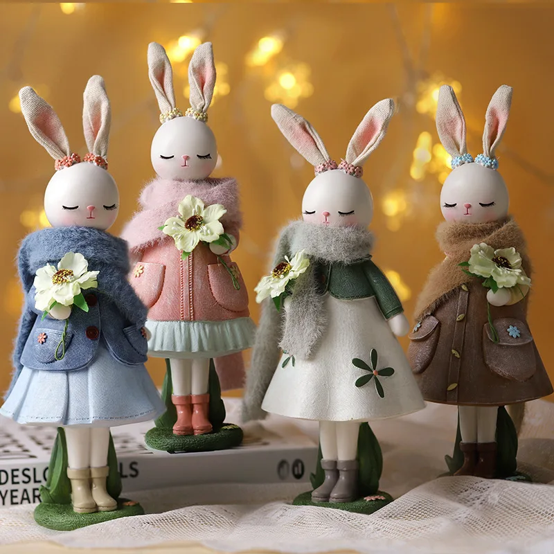 Spring Floral Rabbit Resin Orn - Desk Setup Kids recension och pris