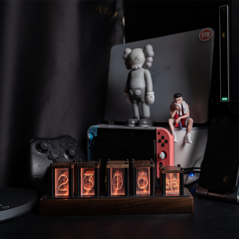 RGB Simulated Nixie Tube Clock - Desk Setup Youtube recension och pris